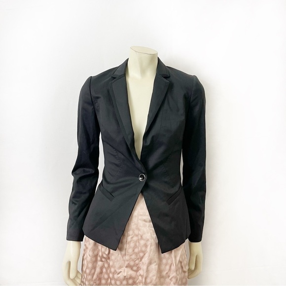 Ted Baker London Black Fitted Tailored One Button Blazer Jacket - Picture 1 of 9